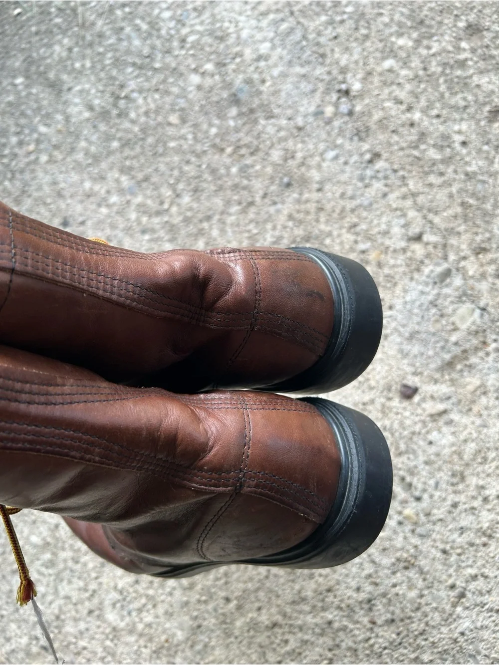 Red wing Men's Brown Leather Lace-Up Work Boots Sz 8 D